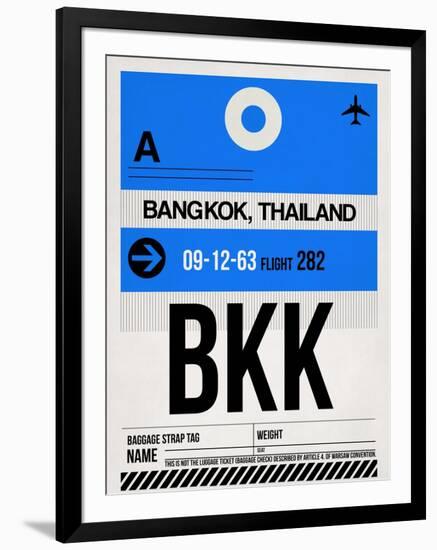 BKK Bangkok Luggage Tag II-NaxArt-Framed Art Print