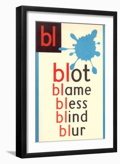 BL for Blot-null-Framed Art Print