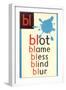 BL for Blot-null-Framed Art Print