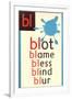 BL for Blot-null-Framed Art Print