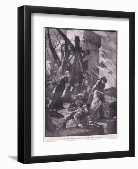 Black Agnes at the Siege of Dunbar Castle Ad 1326-Charles Ricketts-Framed Giclee Print