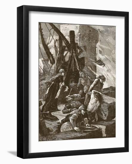 Black Agnes at the Siege of Dunbar Castle-Charles Ricketts-Framed Giclee Print