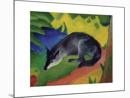 Black and Blue Fox-Franz Marc-Mounted Giclee Print