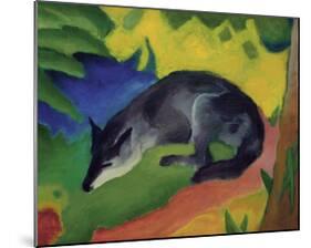 Black and Blue Fox-Franz Marc-Mounted Giclee Print