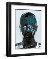 Black and Blue Man-Enrico Varrasso-Framed Art Print