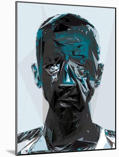 Black and Blue Man-Enrico Varrasso-Mounted Art Print