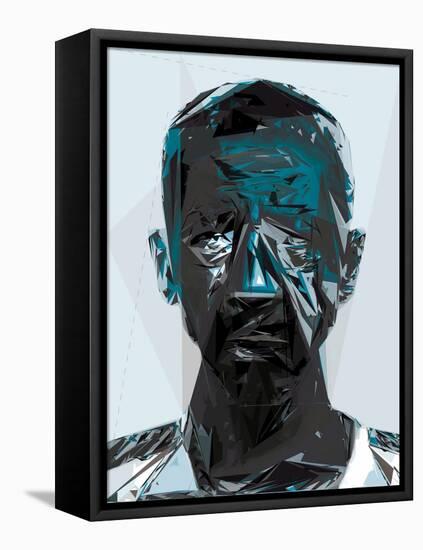 Black and Blue Man-Enrico Varrasso-Framed Stretched Canvas