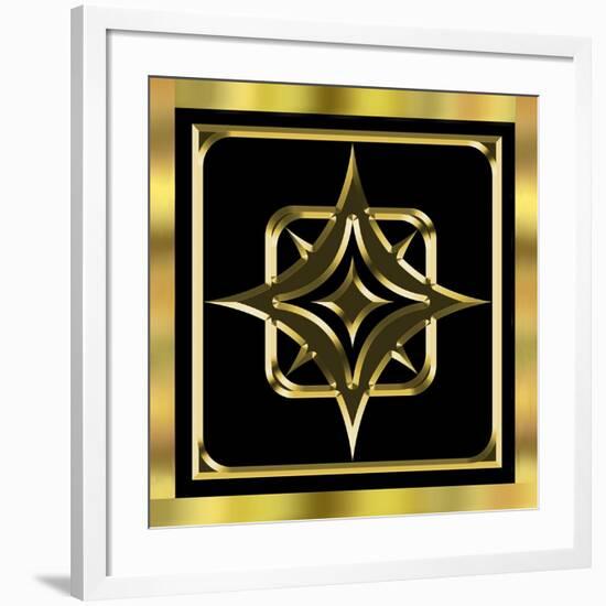 Black and Gold 10-Art Deco Designs-Framed Giclee Print