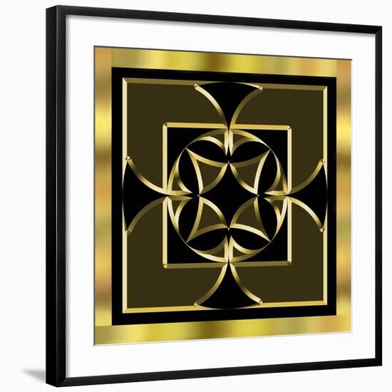 Black and Gold 13-Art Deco Designs-Framed Giclee Print