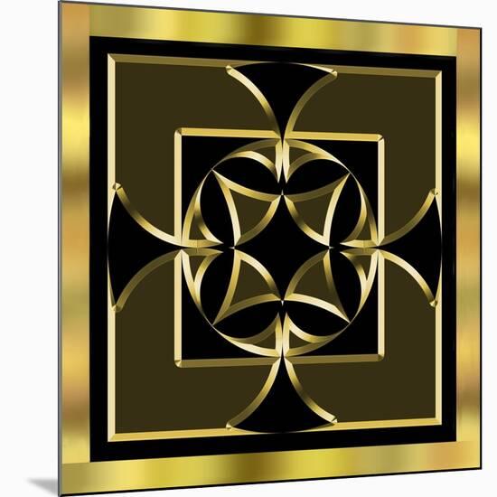 Black and Gold 13-Art Deco Designs-Mounted Giclee Print
