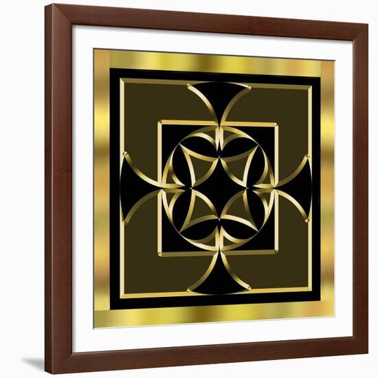 Black and Gold 13-Art Deco Designs-Framed Giclee Print