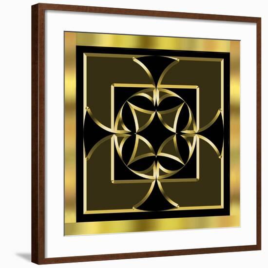 Black and Gold 13-Art Deco Designs-Framed Giclee Print