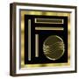 Black and Gold 1-Art Deco Designs-Framed Giclee Print