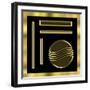 Black and Gold 1-Art Deco Designs-Framed Giclee Print