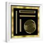 Black and Gold 1-Art Deco Designs-Framed Giclee Print