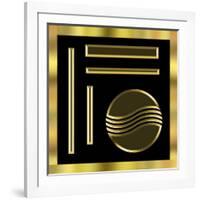 Black and Gold 1-Art Deco Designs-Framed Giclee Print