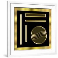 Black and Gold 1-Art Deco Designs-Framed Giclee Print