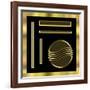 Black and Gold 1-Art Deco Designs-Framed Giclee Print