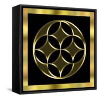 Black and Gold 2-Art Deco Designs-Framed Stretched Canvas