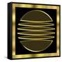 Black and Gold 4-Art Deco Designs-Framed Stretched Canvas