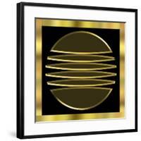 Black and Gold 4-Art Deco Designs-Framed Giclee Print