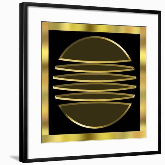 Black and Gold 4-Art Deco Designs-Framed Giclee Print