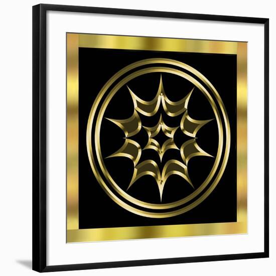 Black and Gold 6-Art Deco Designs-Framed Giclee Print