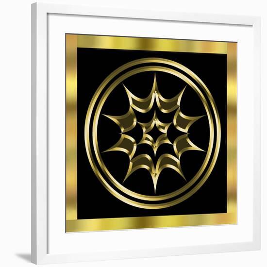 Black and Gold 6-Art Deco Designs-Framed Giclee Print