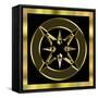 Black and Gold 7-Art Deco Designs-Framed Stretched Canvas
