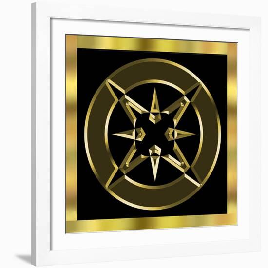 Black and Gold 7-Art Deco Designs-Framed Giclee Print