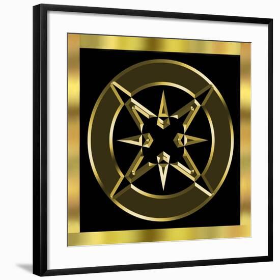 Black and Gold 7-Art Deco Designs-Framed Giclee Print