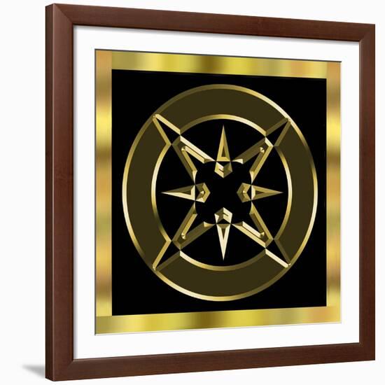 Black and Gold 7-Art Deco Designs-Framed Giclee Print