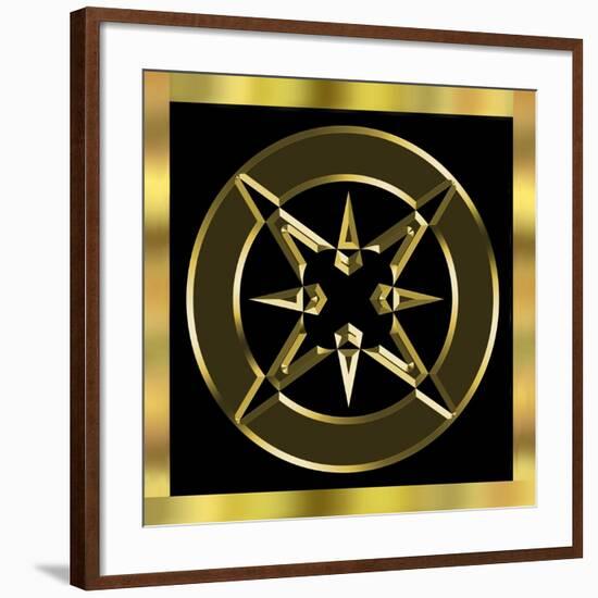 Black and Gold 7-Art Deco Designs-Framed Giclee Print