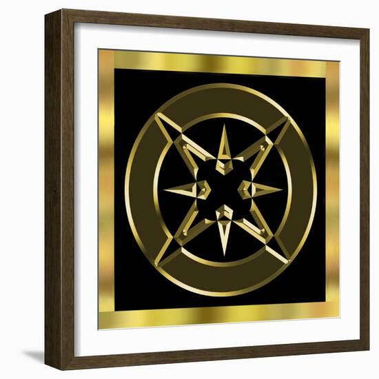 Black and Gold 7-Art Deco Designs-Framed Giclee Print