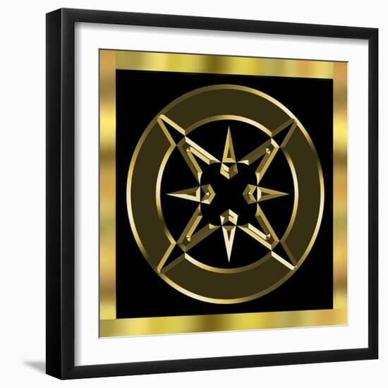 Black and Gold 7-Art Deco Designs-Framed Giclee Print