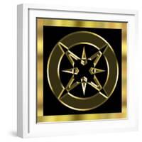 Black and Gold 7-Art Deco Designs-Framed Giclee Print