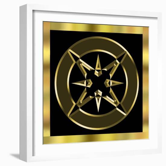 Black and Gold 7-Art Deco Designs-Framed Giclee Print