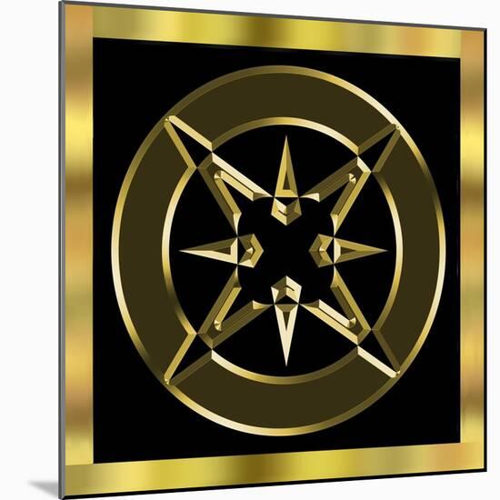 Black and Gold 7-Art Deco Designs-Mounted Giclee Print