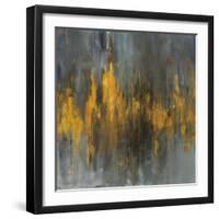 Black and Gold Abstract-Danhui Nai-Framed Art Print