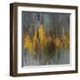 Black and Gold Abstract-Danhui Nai-Framed Art Print