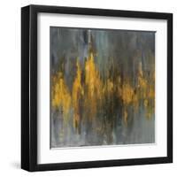 Black and Gold Abstract-Danhui Nai-Framed Art Print