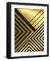 Black And Gold Geometric Lines 2-Urban Epiphany-Framed Art Print