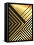 Black And Gold Geometric Lines 2-Urban Epiphany-Framed Stretched Canvas