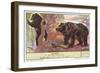 Black and Gray Bears-null-Framed Art Print