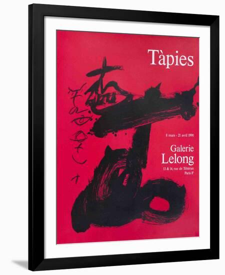 Black and Red, Galerie Lelong-Antoni Tapies-Framed Collectable Print
