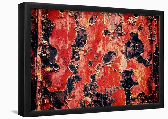 Black and Red Rust-null-Framed Poster