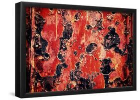 Black and Red Rust-null-Framed Poster