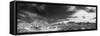 Black and White, 180 Degree Panorama of Badlands National Park-Wollwerth Imagery-Framed Stretched Canvas