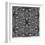 Black And White 3D Cubes Illustration - Escher Style-Kamira-Framed Art Print