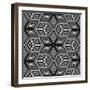 Black And White 3D Cubes Illustration - Escher Style-Kamira-Framed Art Print